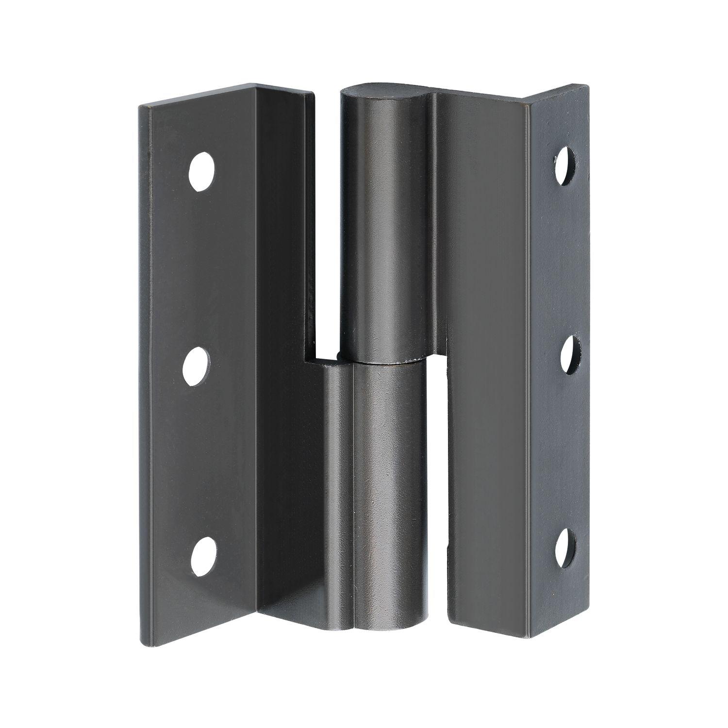 Möbelband Kröpfung D, Zylinderkopf links, 50x33 mm, Messing brüniert