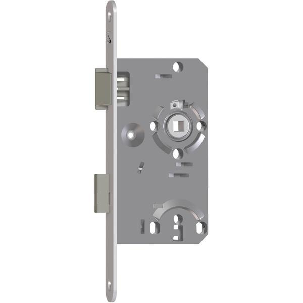 SAG Einstemmschloss 1 207000 BB,DM 55,Stulp 235x20x3mm,rechts, silber lackiert