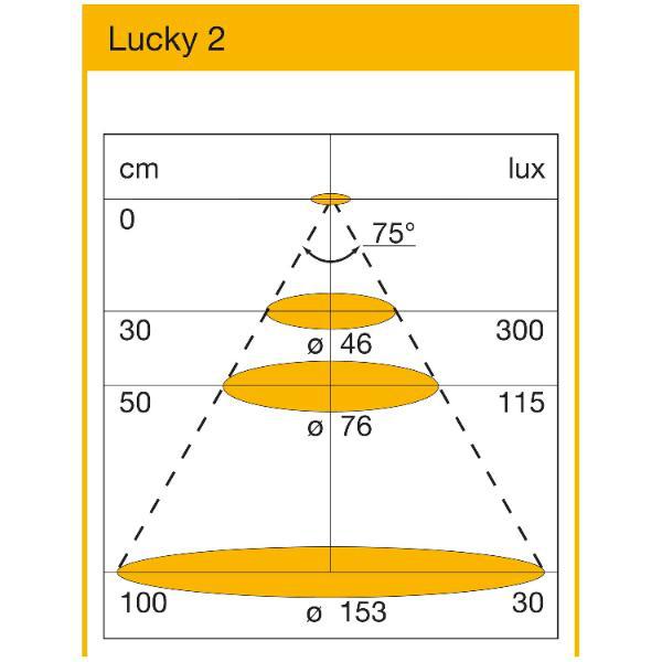 Aufbauleuchte Lucky 2 neutralweiß, alufarbig