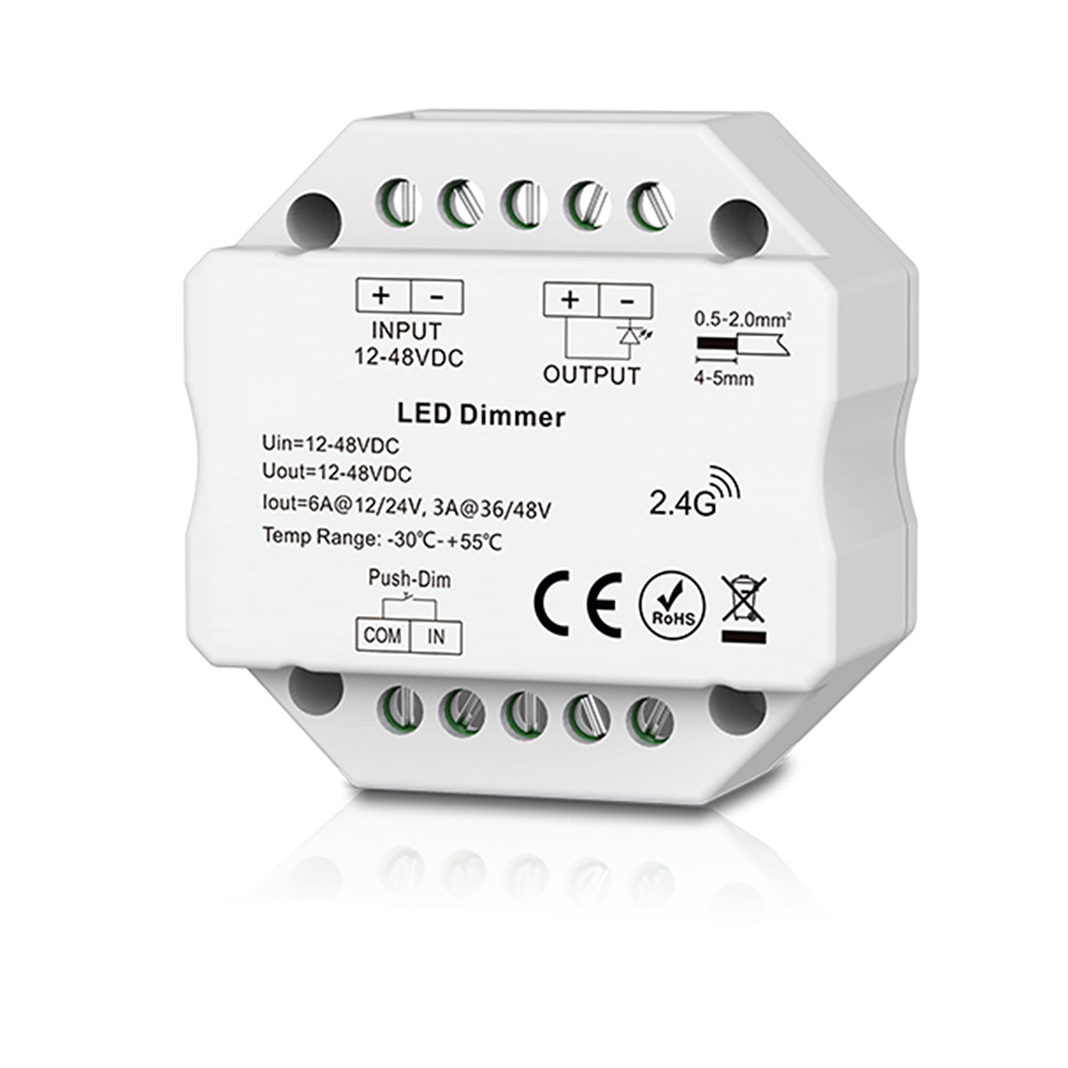 ISOLED Sys-Pro Push/Funk Mesh Multi-PWM-Dimmer 1 Kanal 12-24V DC 6A 36-48V DC 3A