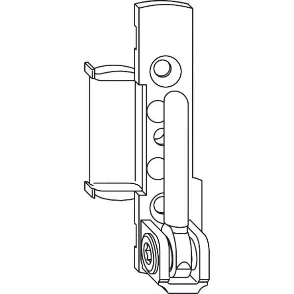 Winkhaus WINKHAUS Ecklager EL.HT.18-12.LS, 12/18-9V/13V, 130 kg, links, silber