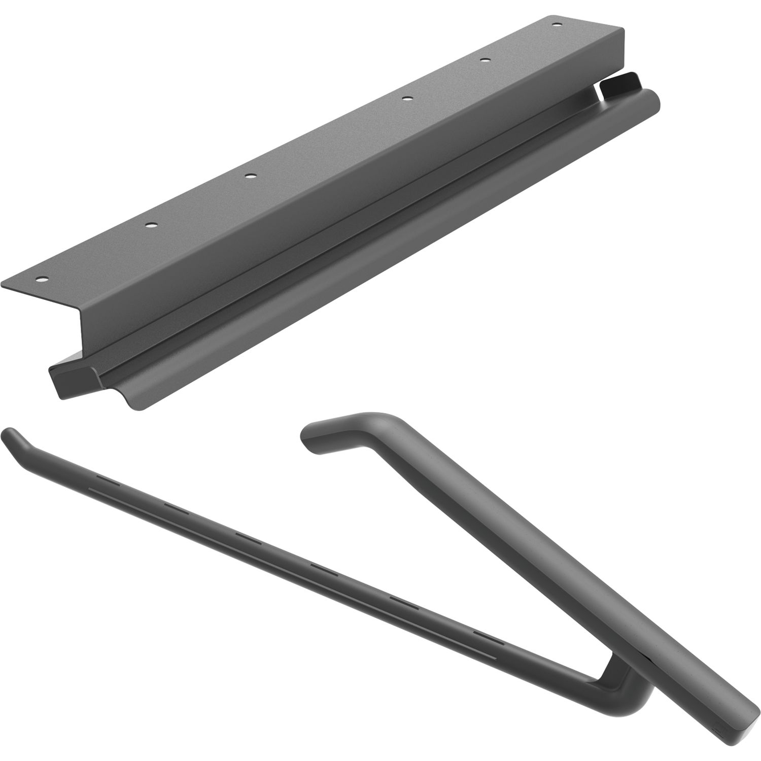 peka Hosenhalter-Set 550 mm Pecasa Stahlblech mit Feinstruktur schwarz