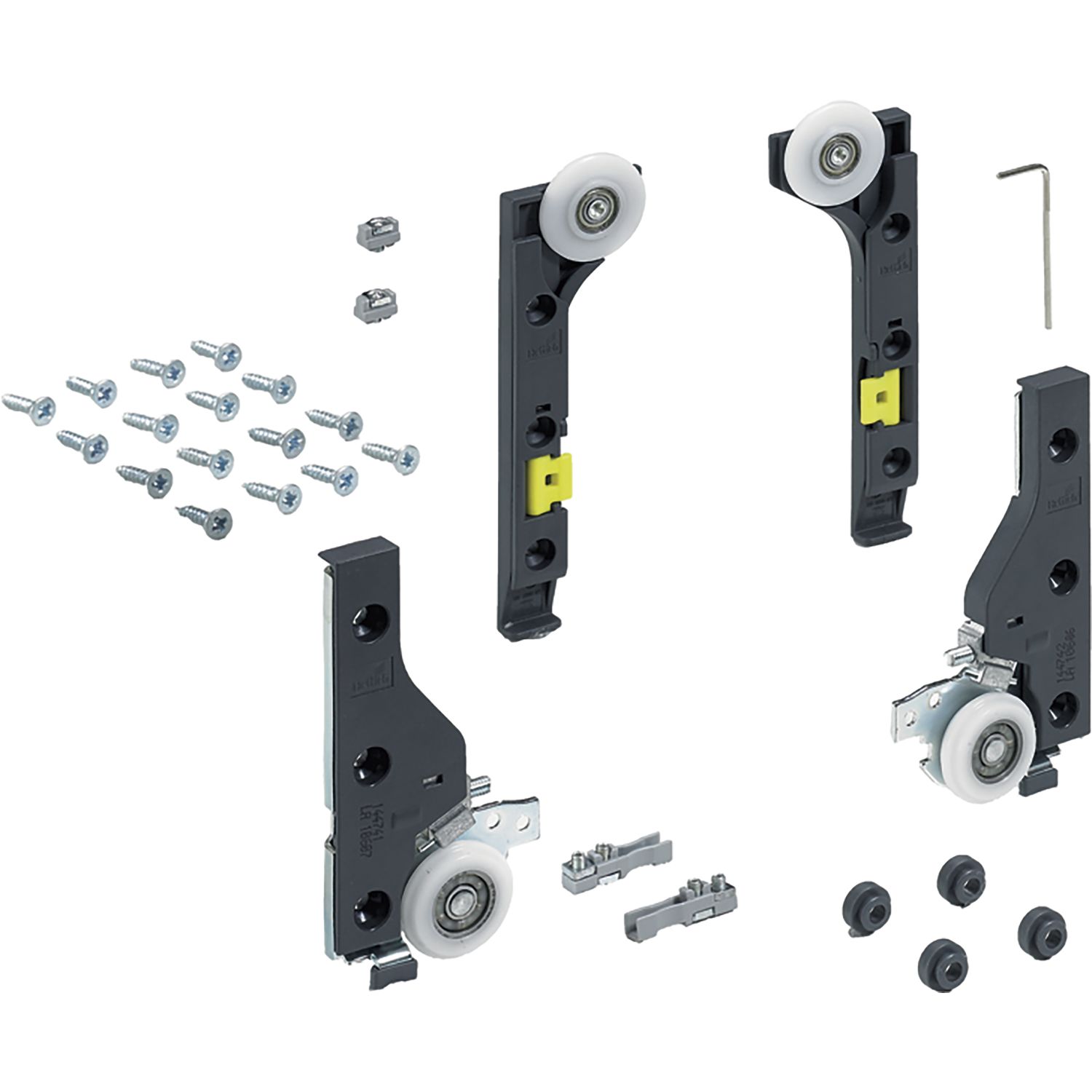 Hettich SlideLine M Schiebetürbeschlag ungedämpft für eine Tür max. 30 kg