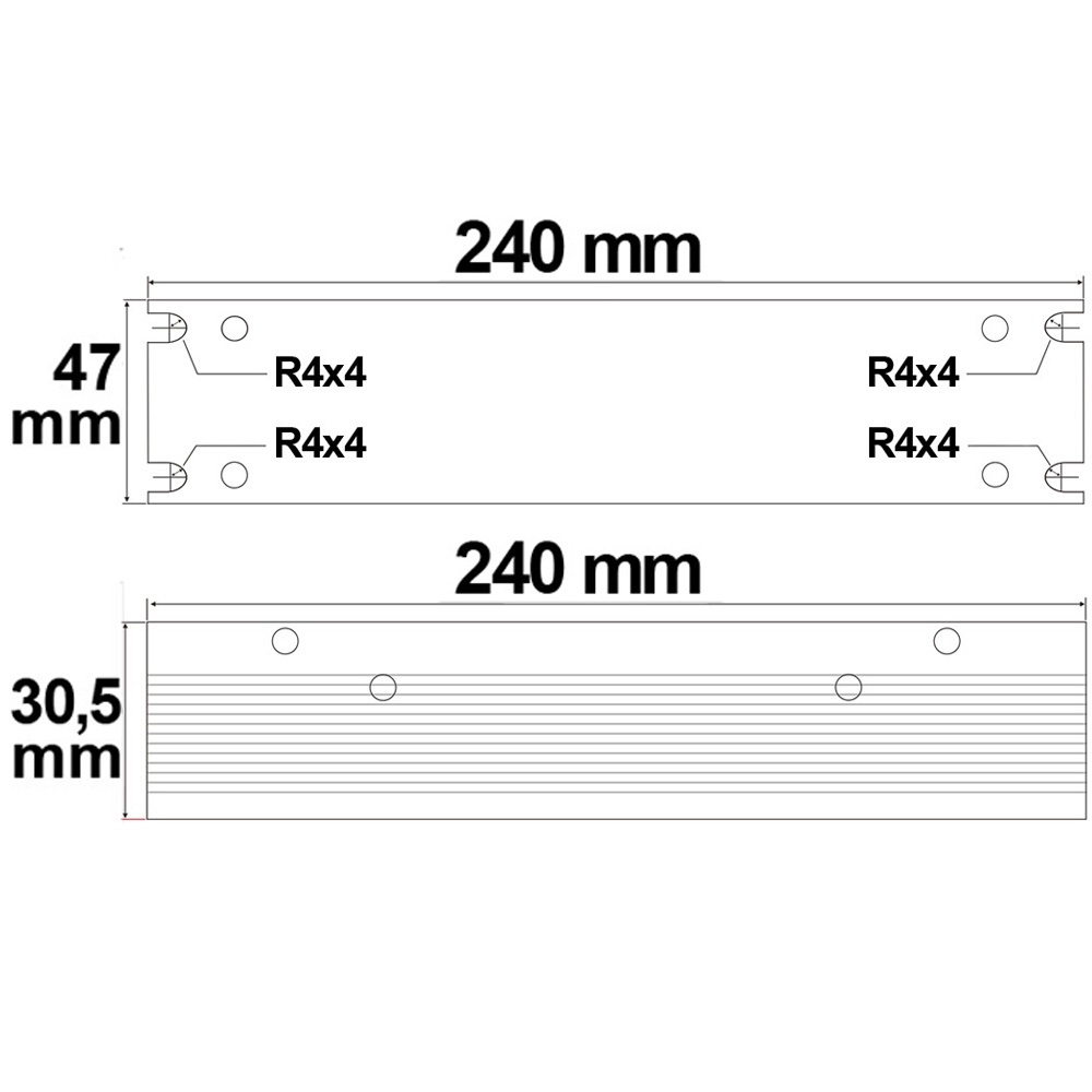 ISOLED LED Trafo 12V/DC 0-200W Gitter flach