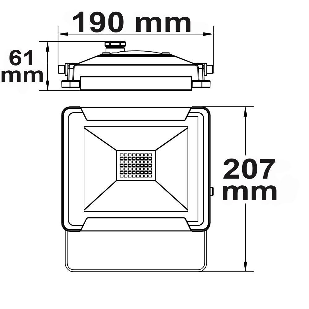 ISOLED LED Fluter 30W neutralweiß schwarz IP65