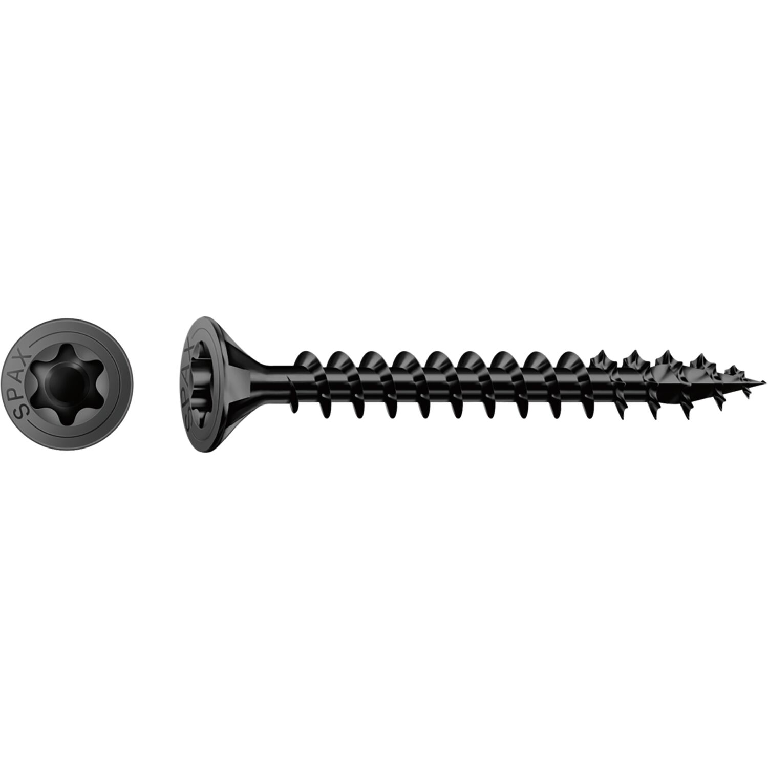 Spax Senkkopf 4.5x25 VG Torx 20 verzinkt schwarz mit Bewertung / Kleinpackung (200 Stück)