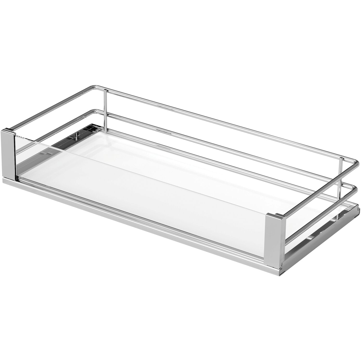 Vauth-Sagel VS SUB Side Ablage-Set Artline 90° KB 300 mm Silber/Weiß/Glas satiniert