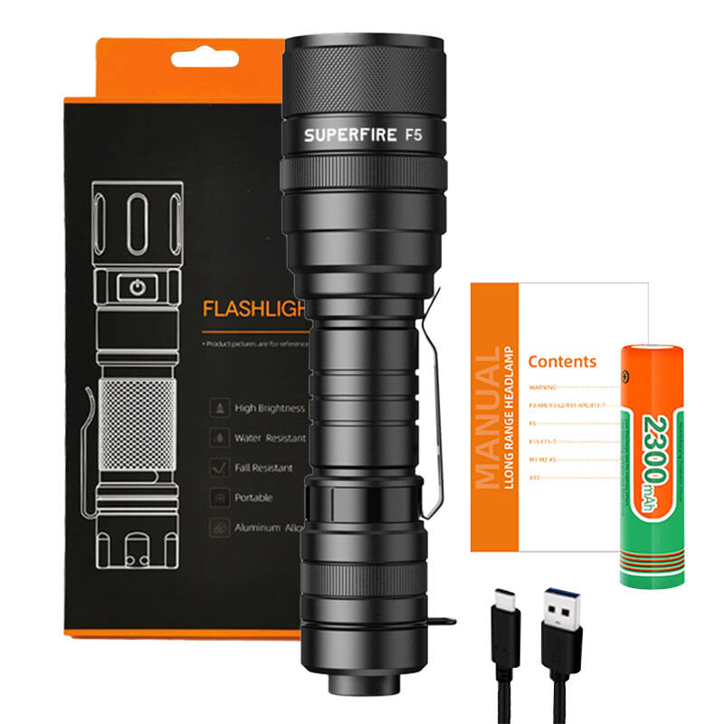 Superfire Taschenlampe F5 1100 Lumen USB