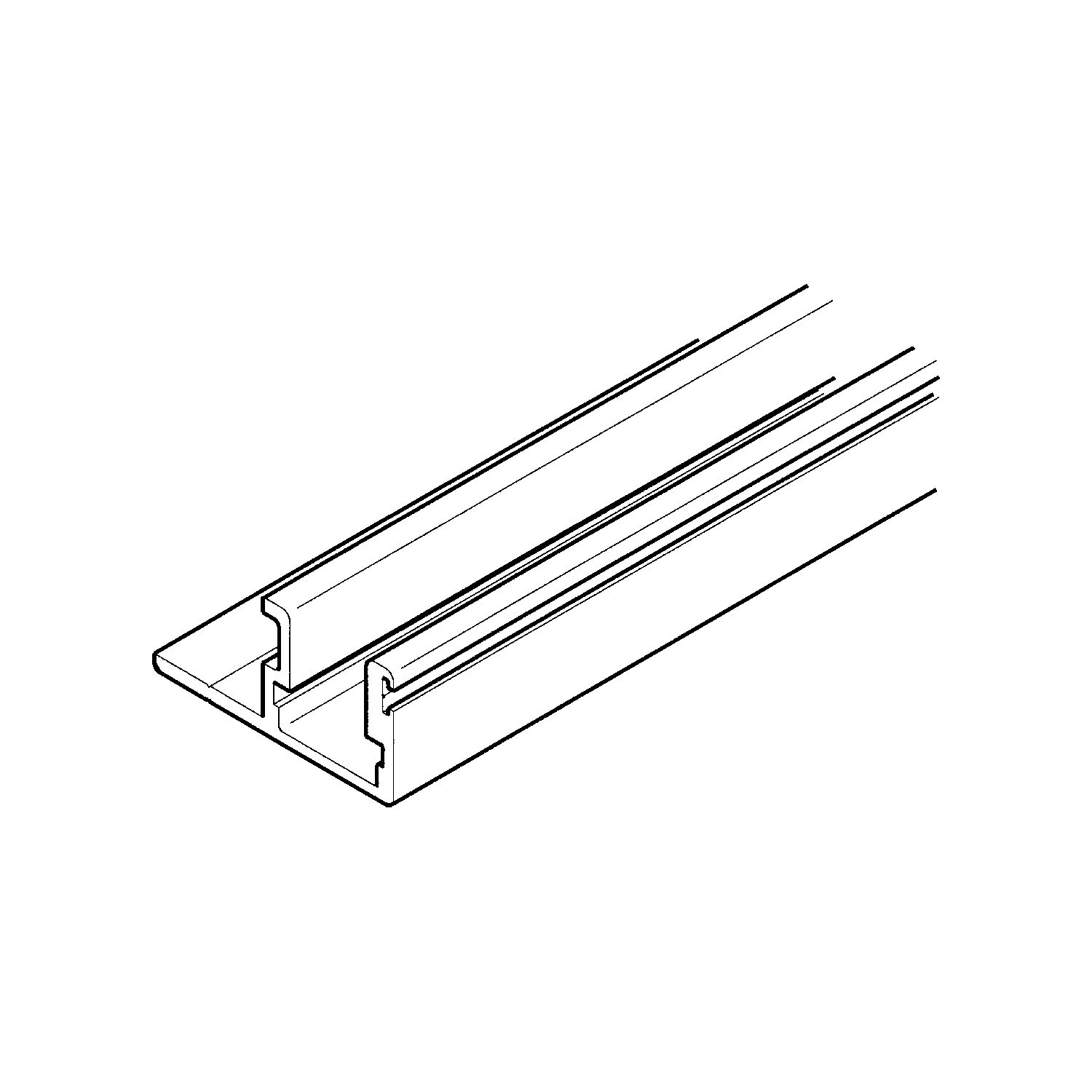 Hawa HAWA MULTIFOLD 30 Führungsschiene 2500 mm, Aluminium farblos eloxiert