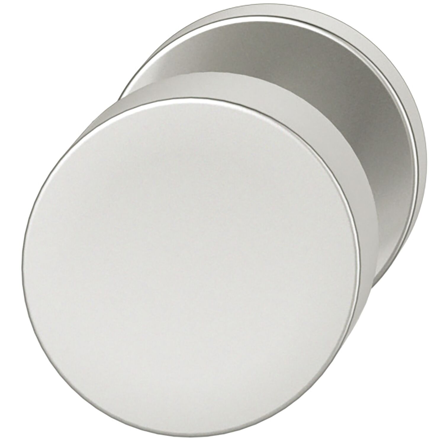 FSB Türknopf 23 0829 03600 FH-AGL fest auf Rosette,Aluminium silber eloxiert