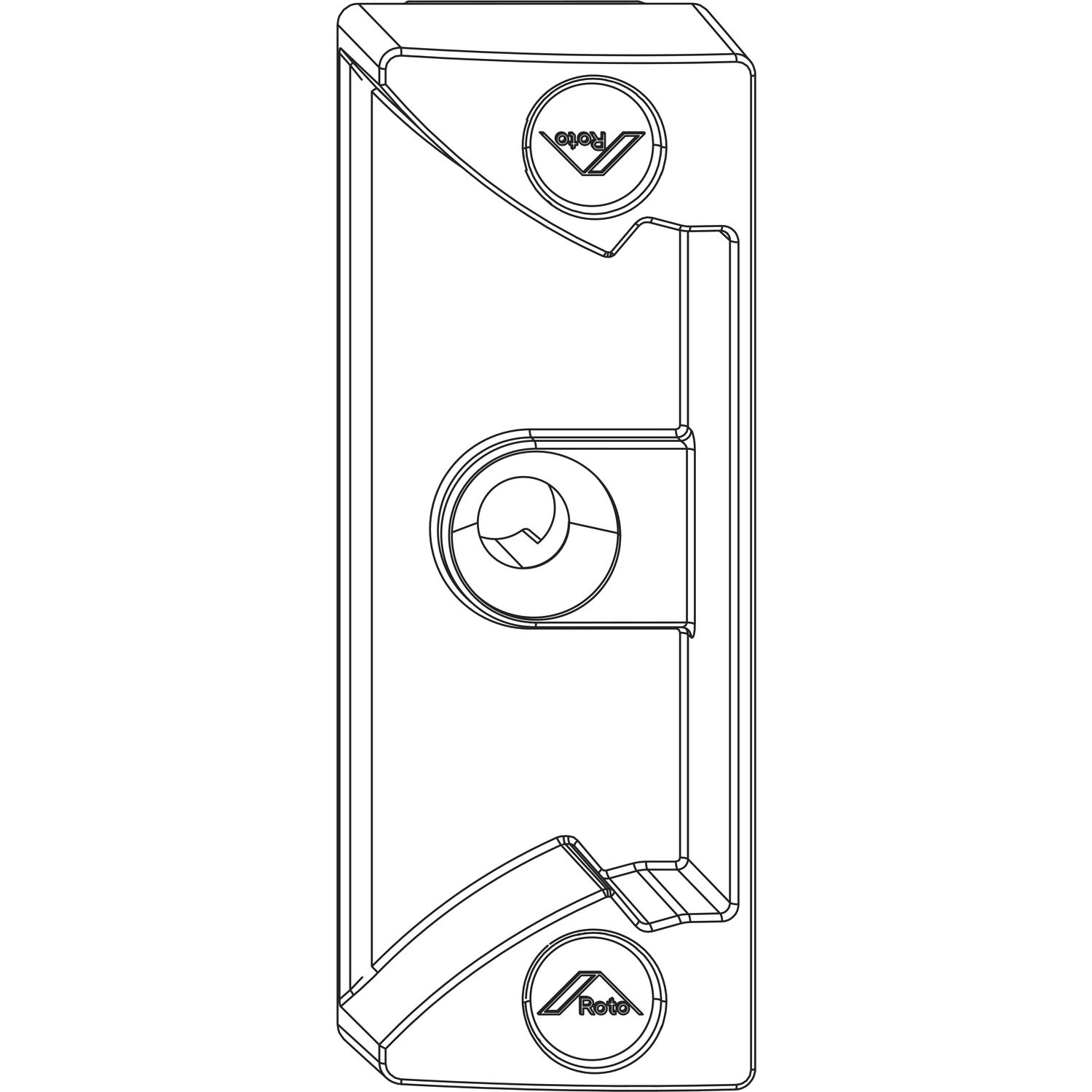 Roto ROTO NX Schnäpper für Stulpflügegetriebe Rahmenteil Holz/PVC silber