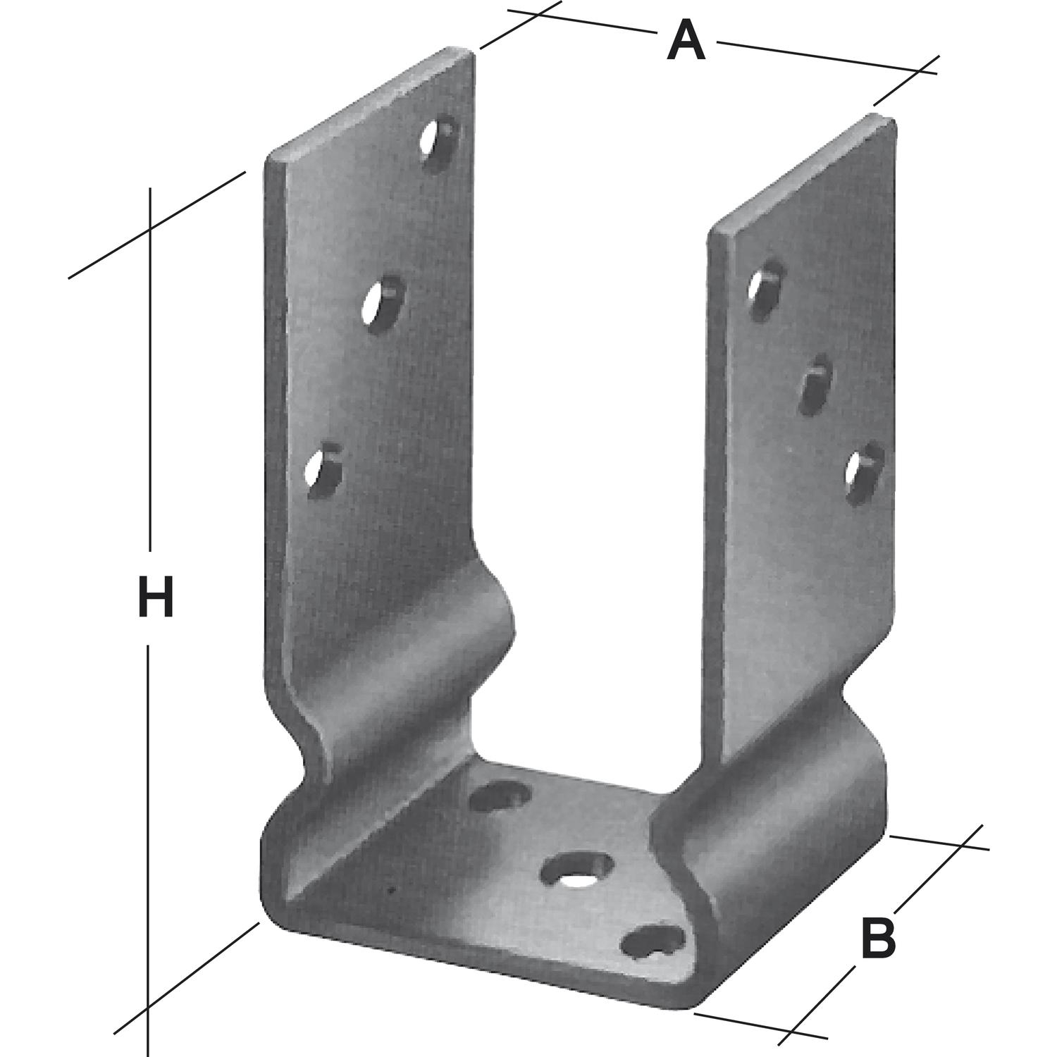 Pfostenlasche U-Form 71 mm feuerverzinkt