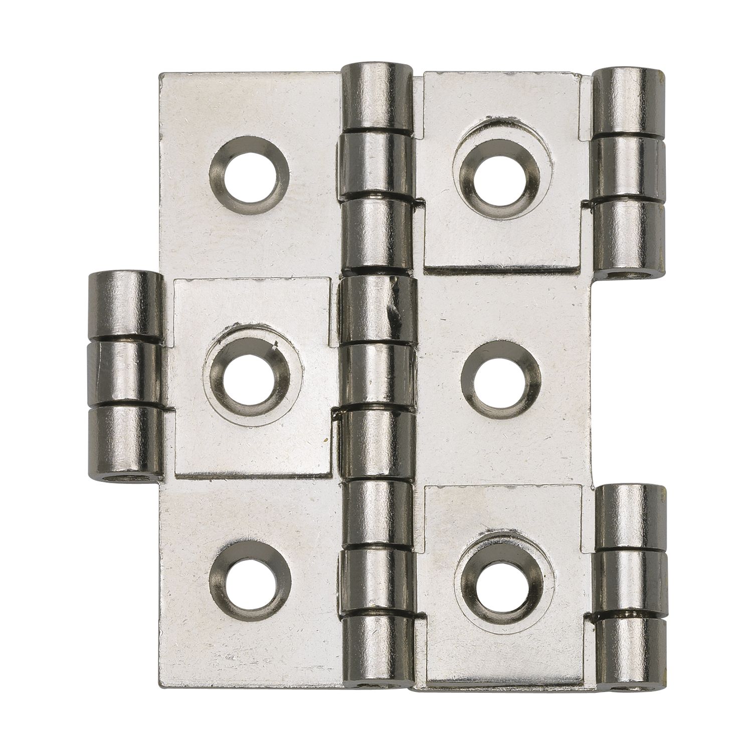 Charmag Paravantscharnier, 50x21 mm, Holzstärke 15 mm, Messing nickel matt