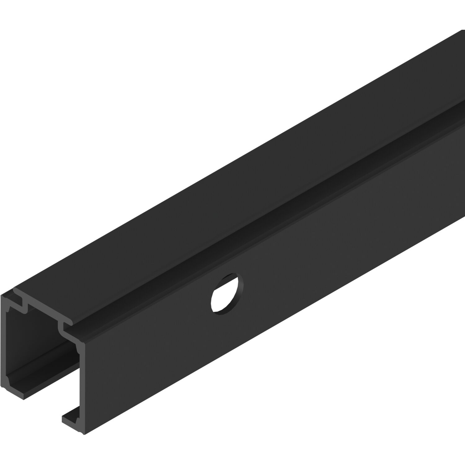solido 100 Laufschiene seitlich gebohrt L=2200 mm schwarz matt