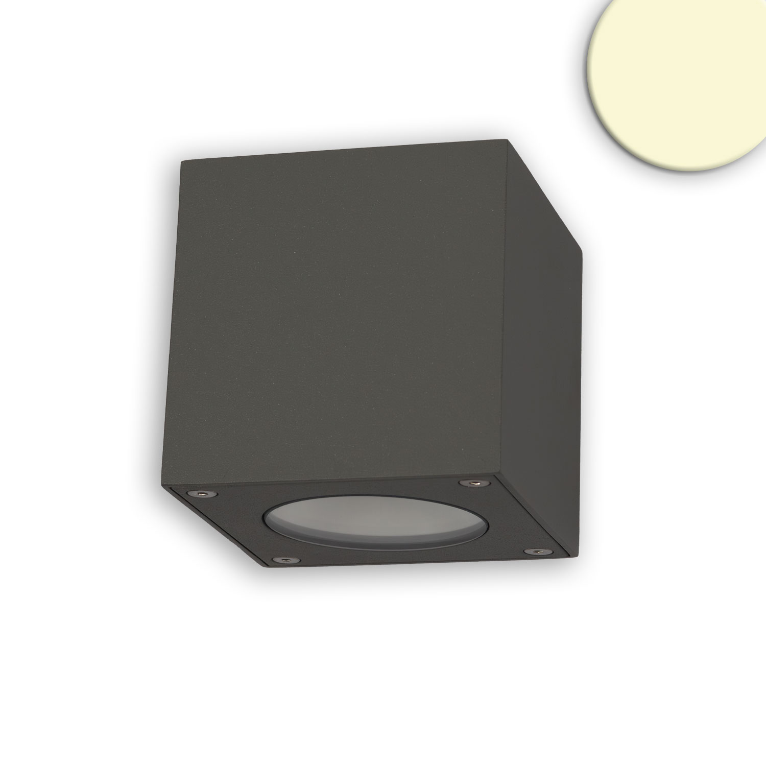 ISOLED LED Wandleuchte Up&Down 2x3W CREE IP54 anthrazit warmweiß