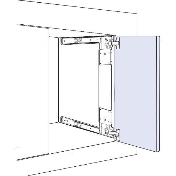 Accuride 1234 Beschlägegarnitur, Länge 354 mm, Stahl schwarz chromatiert