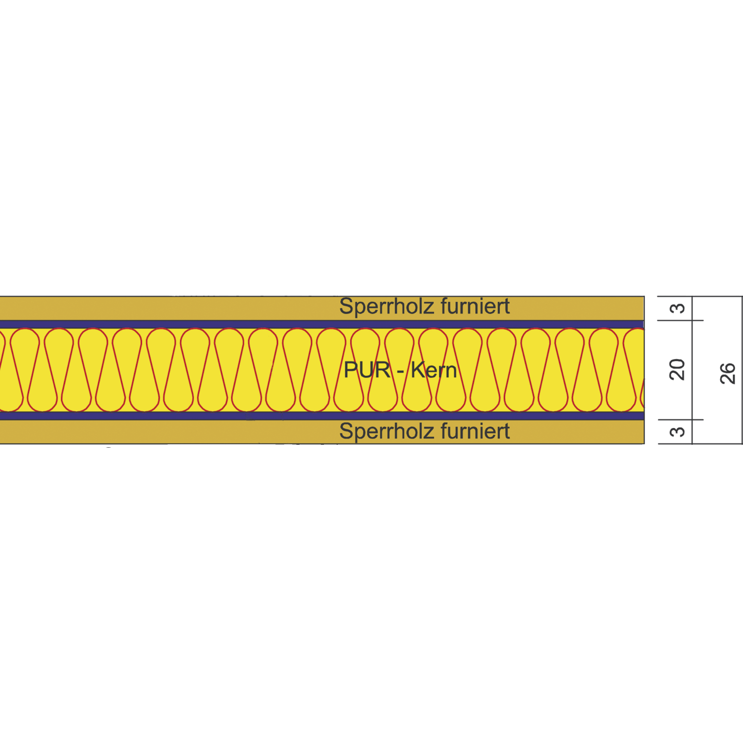 VARIOTEC Sandwich Füllungsplatte Haustüre TBA 1070/2270/26 mm