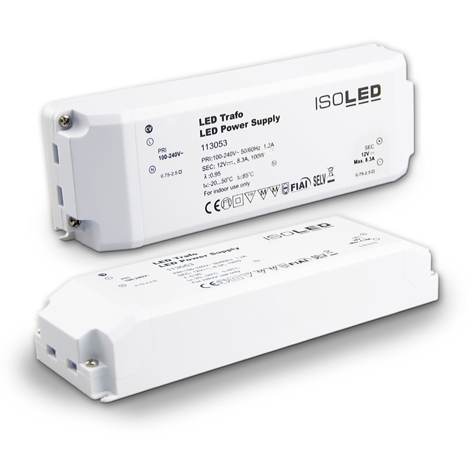 ISOLED LED Trafo 12V/DC 0-100W SELV