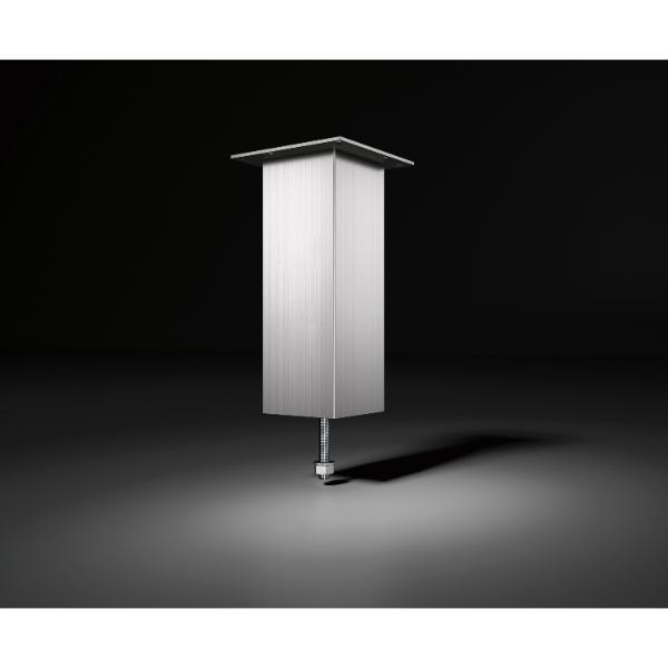 Barkonsole Jumbo 80 x 80 x 230 mm gerade Aluminium Edelstahl-Effekt ()