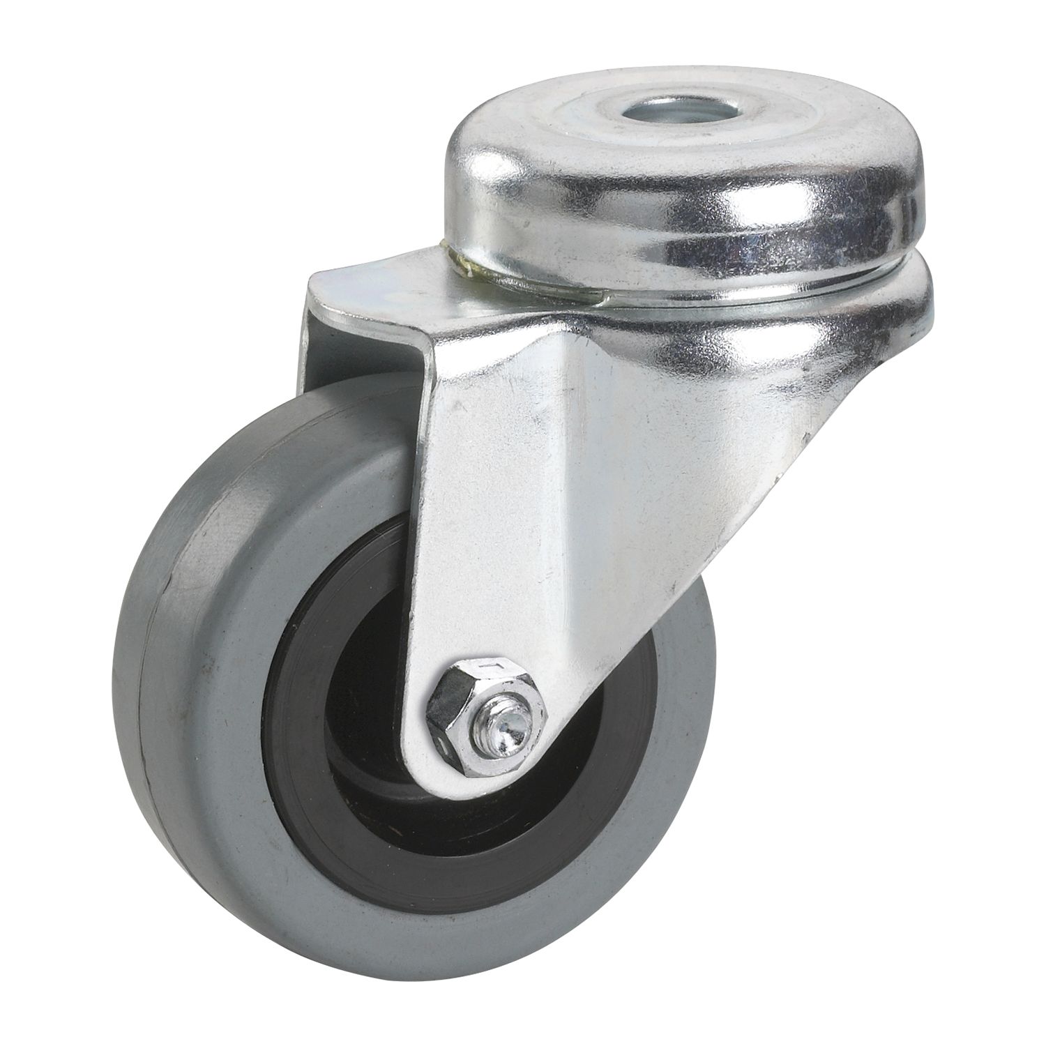 Dörner + Helmer Lenkrolle Gummi Feststeller 50 mm 45 kg Rückenloch