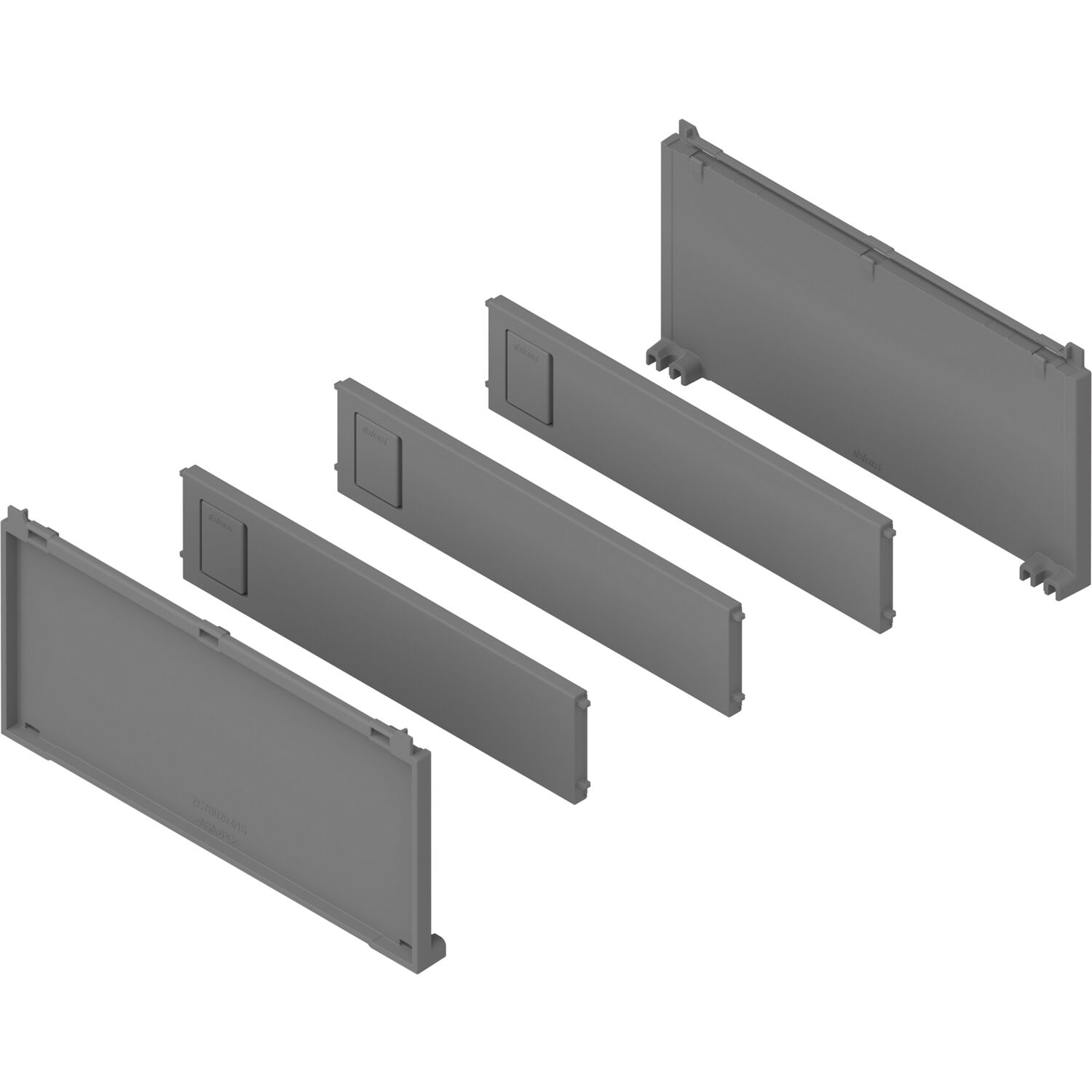 blum AMBIA-LINE Flaschenset, B200mm, Kunststoff Indiumgrau matt