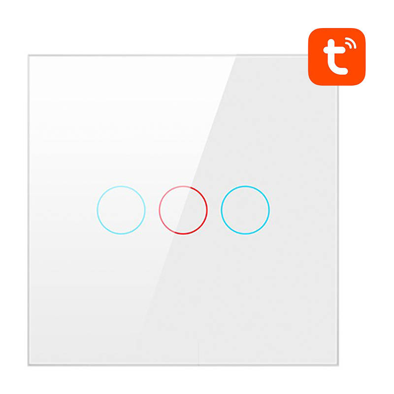 Avatto Smart Lichtschalter ZigBee 3fach ohne N-Leiter TUYA (weiß)