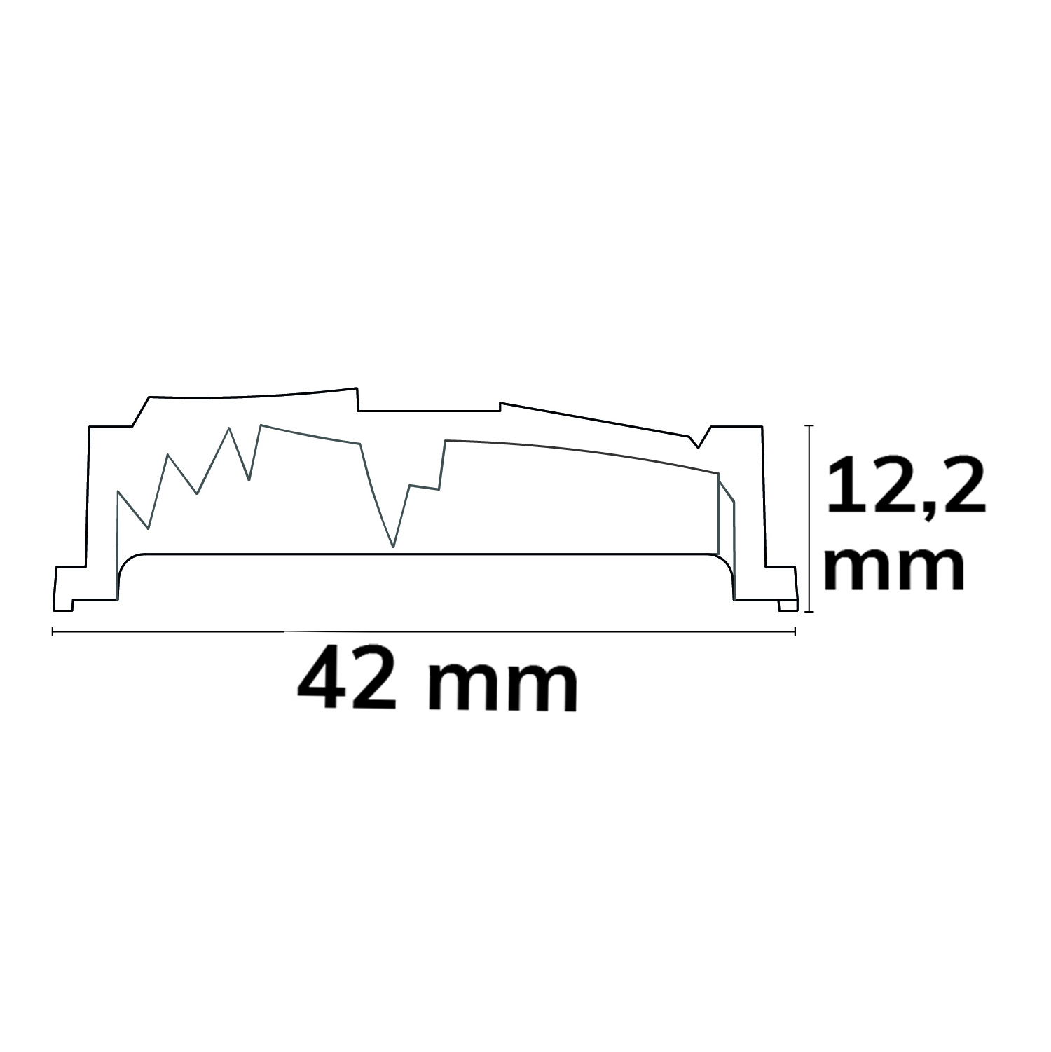 ISOLED Einschubcover 25° Linse asymmetrisch für 3-Phasen Linearleuchte prismatisch 120cm