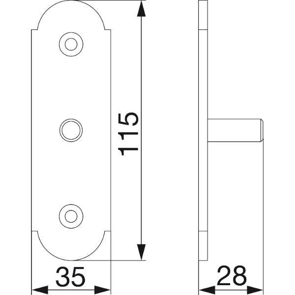 Maco #57054 Rustico Stützplatte für Ladenhalter schwarz