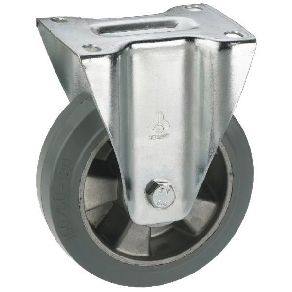 Dörner + Helmer Bockrolle Elastik Alufelge 160 mm 300 kg