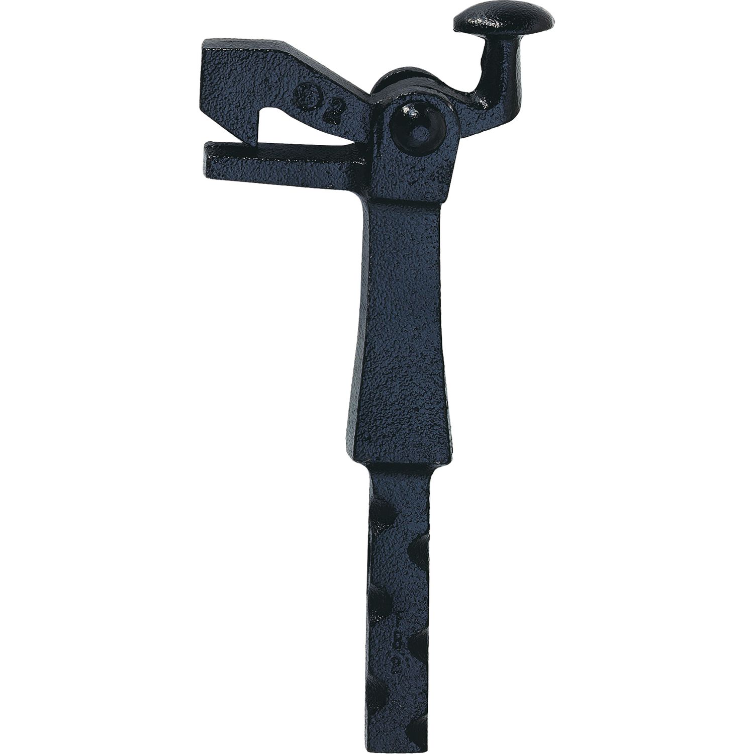 KWS Torhalter 1303 Gr. 2, Länge sichtbar 117mm,Bodenmontage,Temperguss schwarz lack.
