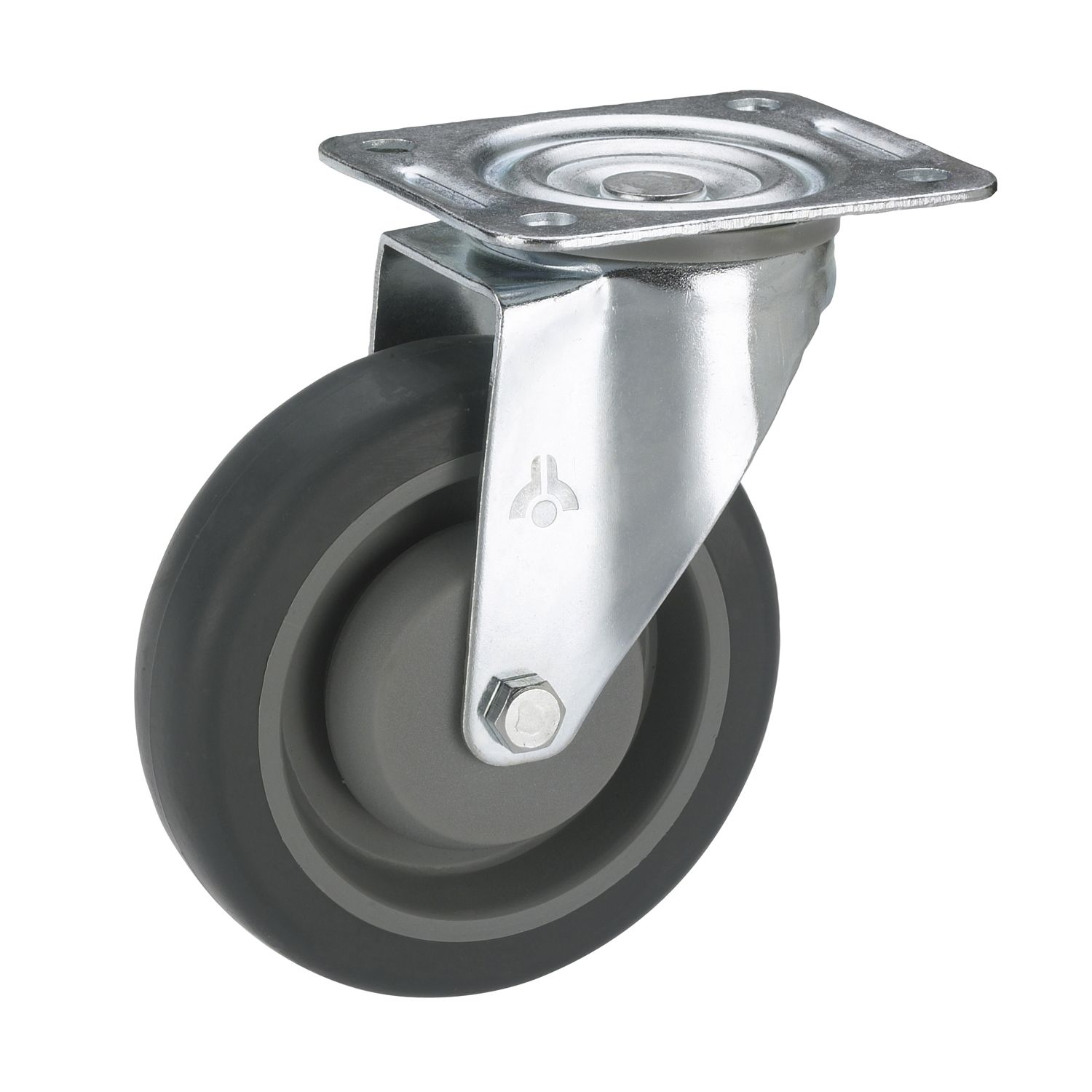 Dörner + Helmer Lenkrolle TPE Kunststoff-Felge 80 mm 140 kg