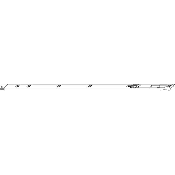 Maco #58465 Innentürkantriegel 600 mm, Radius 8, Stahl silberfärbig (58465)