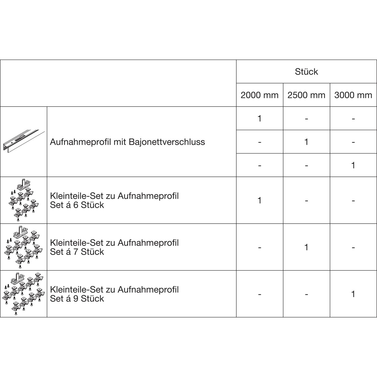 HAWA-Junior 80/100 Pocket Montageset Wandtasche L=2000 mm silber