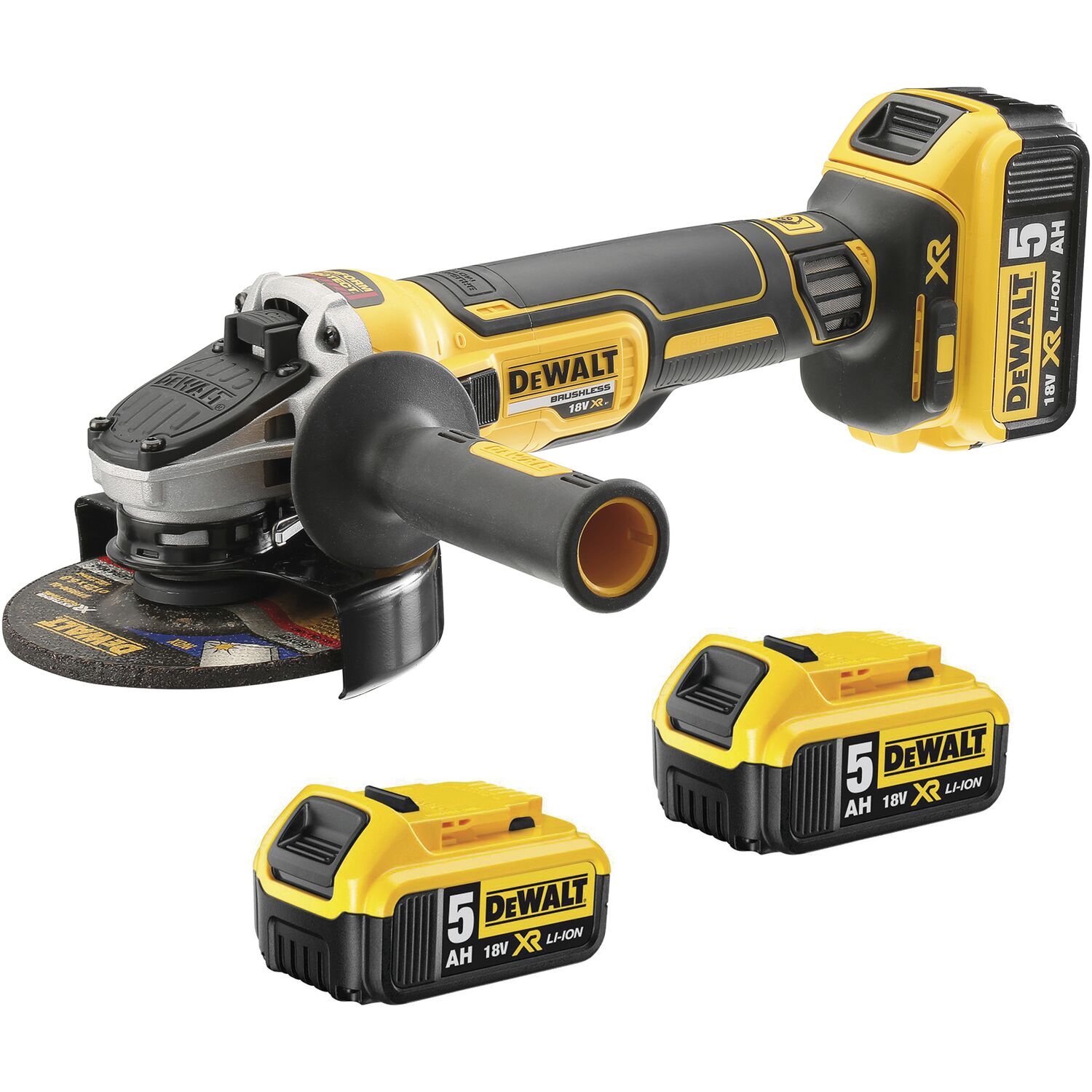 DeWalt Akku-Winkelschleifer DCG405P3-QW 18 Volt / 5,0 Ah