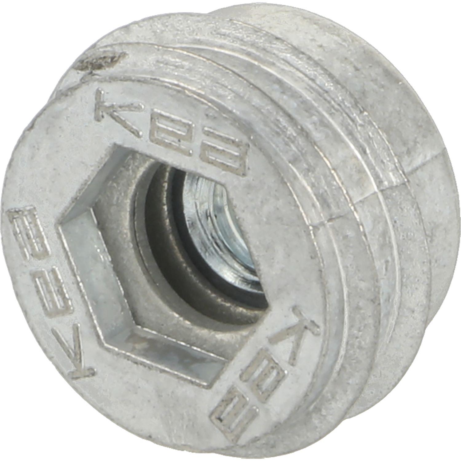 Siso Einschraubmuffe KEA M10 mit integriertem Federsystem, Zinkdruckguss, blank