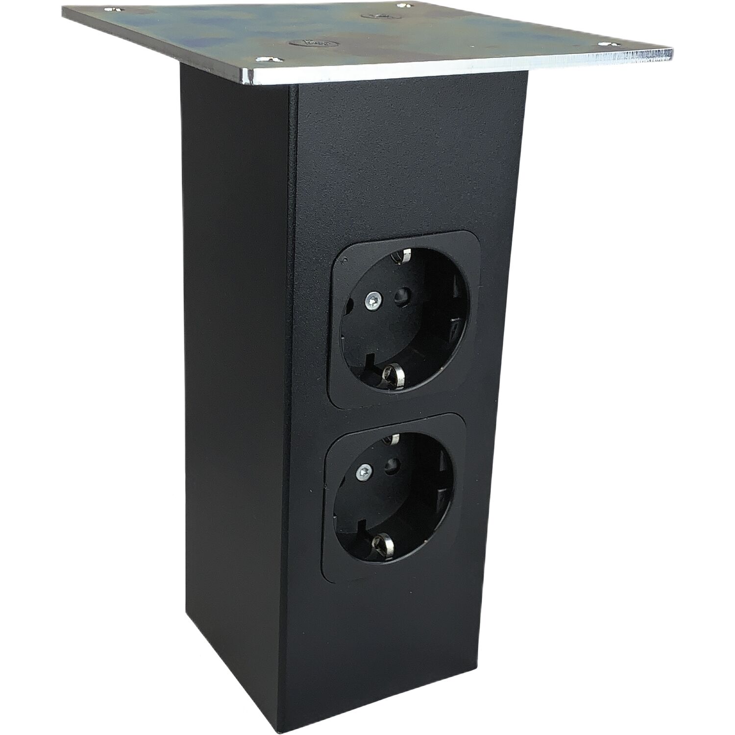 Barkonsole Connect 70 x 70 x 170 mm gerade Steckdose Schwarz