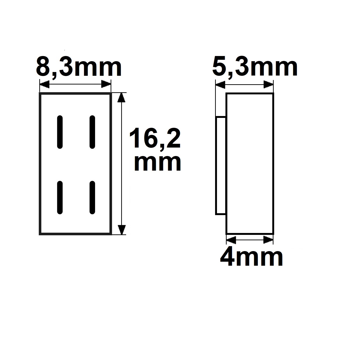 ISOLED Kontakt-Verbinder Universal (max. 5A) K2-26 für 2-pol. IP20 Flexstripes mit Breite 6mm