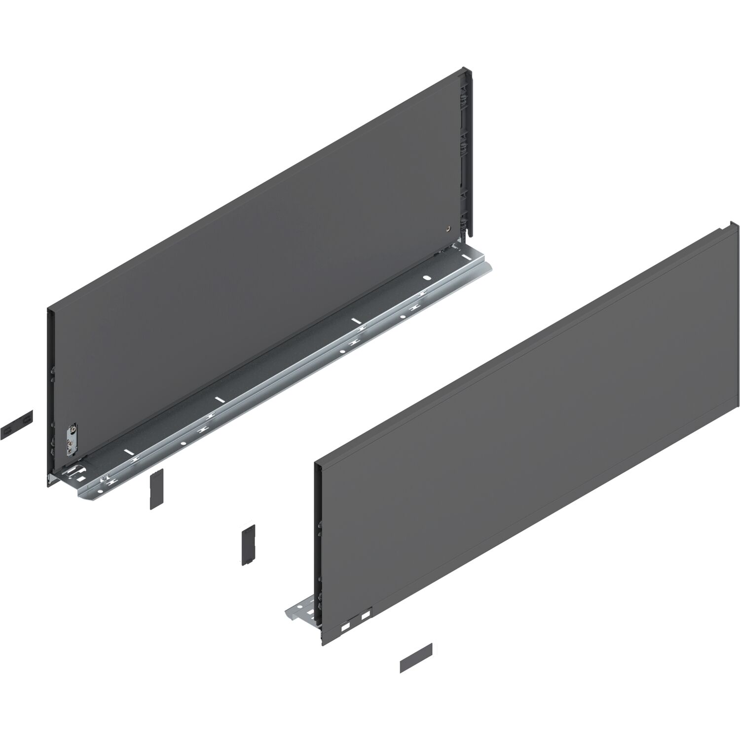 blum LEGRABOX pure Zarge Höhe F, NL 650, Oriongrau-matt