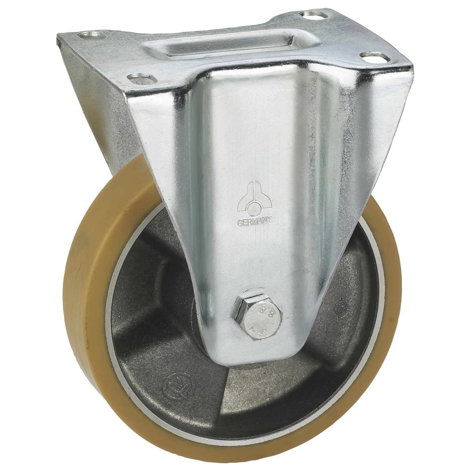 Dörner + Helmer Bockrolle Polyurethan Alufelge 150 mm 300 kg