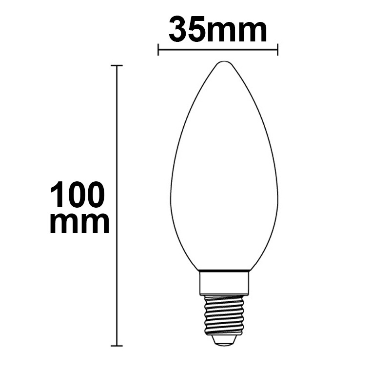 ISOLED E14 LED Kerze 4W milky warmweiß dimmbar