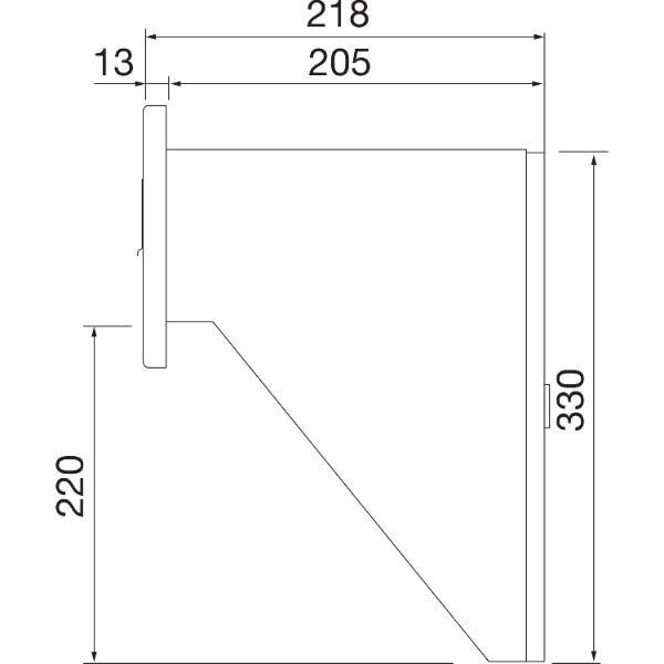 RENZ Durchwurfbriefkasten schräg,300x330x300 mm,Mauerstärke 320mm,Stahl verzinkt