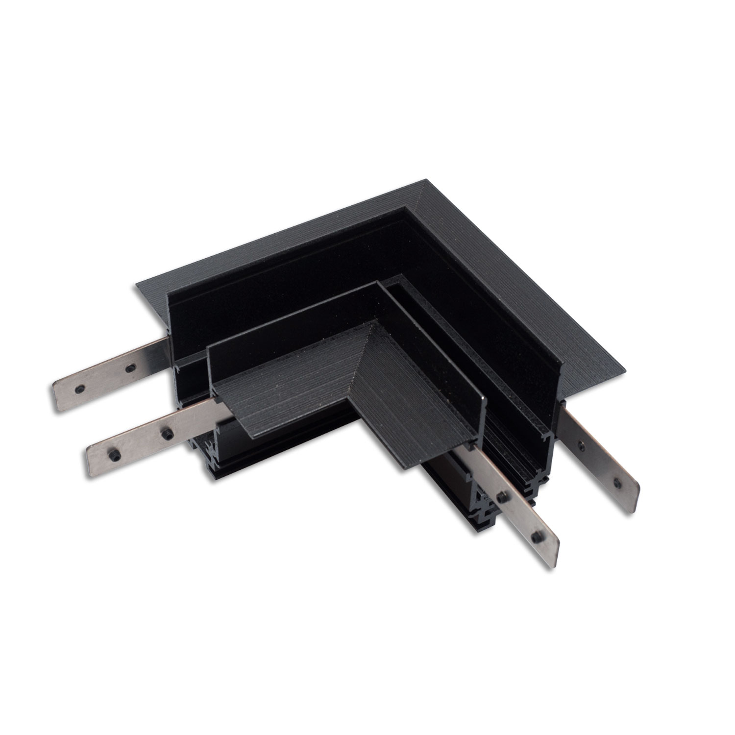ISOLED Track48 Eckschiene 90° horizontal für Trockenbauschiene schwarz nicht stromführend
