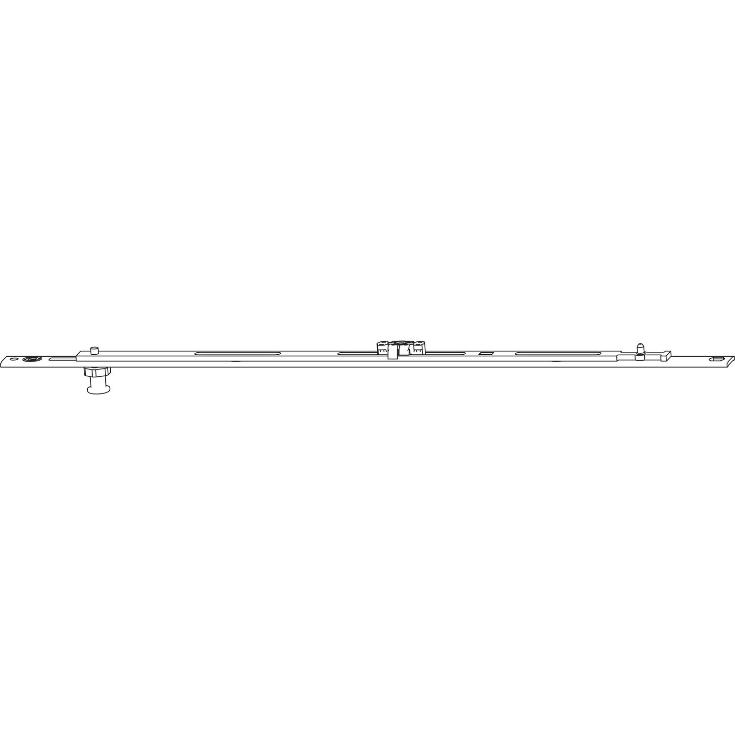 Roto ROTO NT/NX Mittelverschluss Bodenschwelle 1V L=200 mm FL 10 mm silber kuppelbar