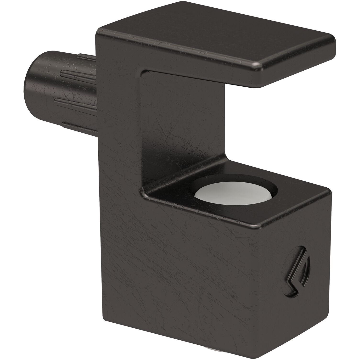 ITALIANA ferramenta Glasbodenträger GRACE zum Stecken 5-6mm Glas Zamak vernickelt schwarz