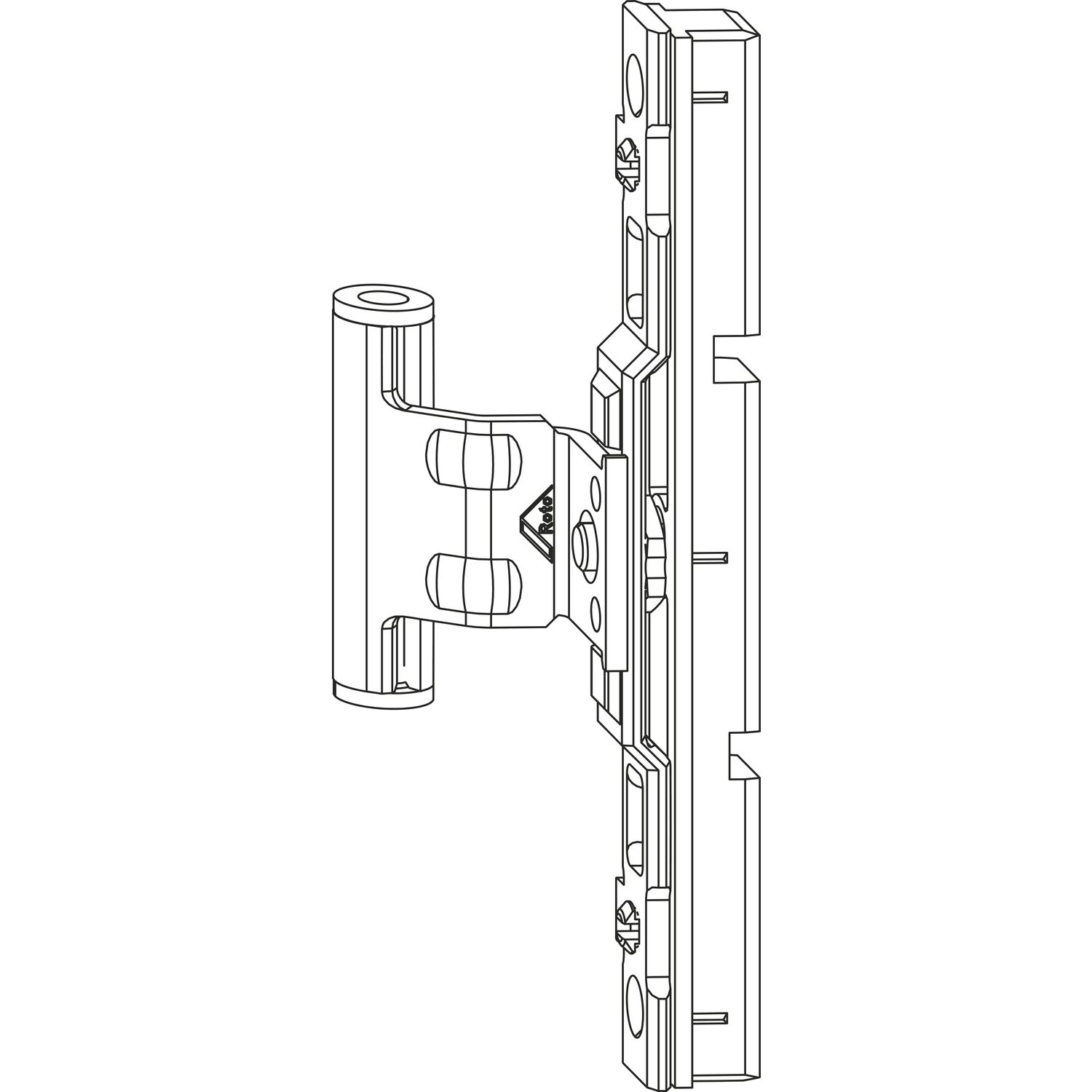 Roto ROTO NX Dreh-/Kippflügelfalzband T mit Nutführung 12/20-13 verstellbar silber