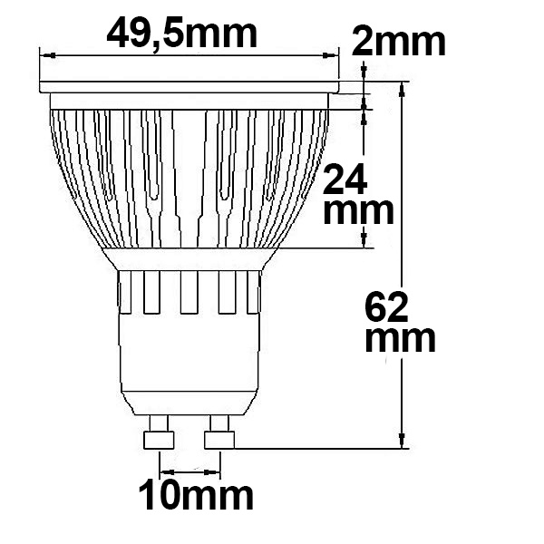 ISOLED GU10 LED Strahler 5,5W COB 38° warmweiß dimmbar