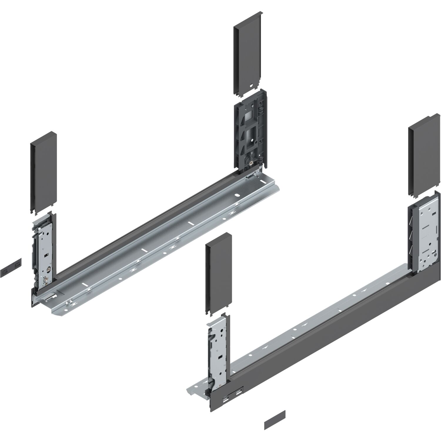 blum LEGRABOX free, Zarge Höhe C, NL 550, Oriongrau-matt