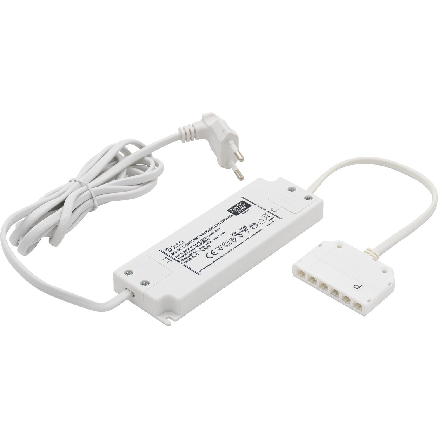 SIRO Siro LED-Netzgerät NG53, 24 V/DC, 6-fach Verteiler, Leistung 20 W