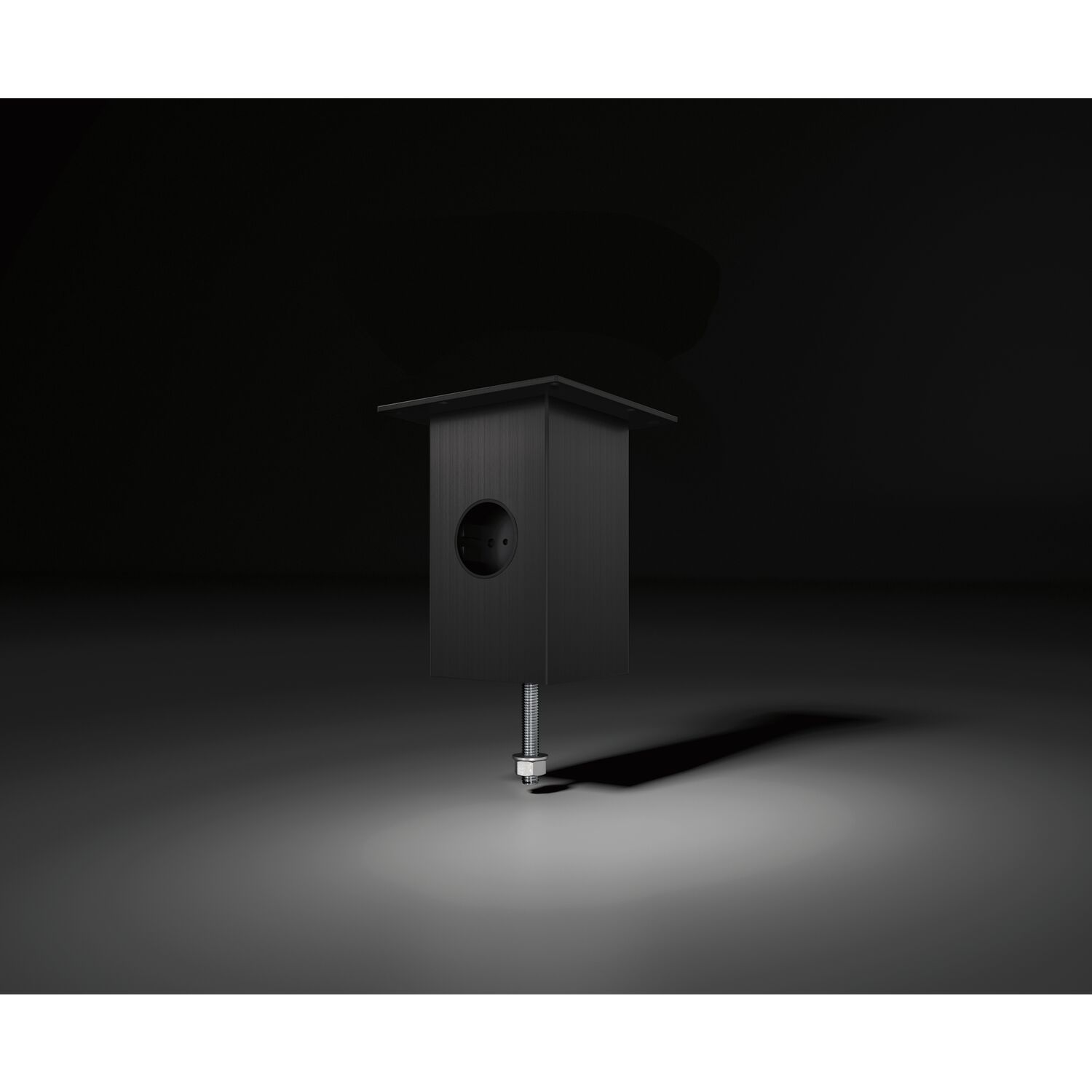 ninka Barkonsole Jumbo Power Station 80 x 80 x 170 gerade Aluminium Schwarz