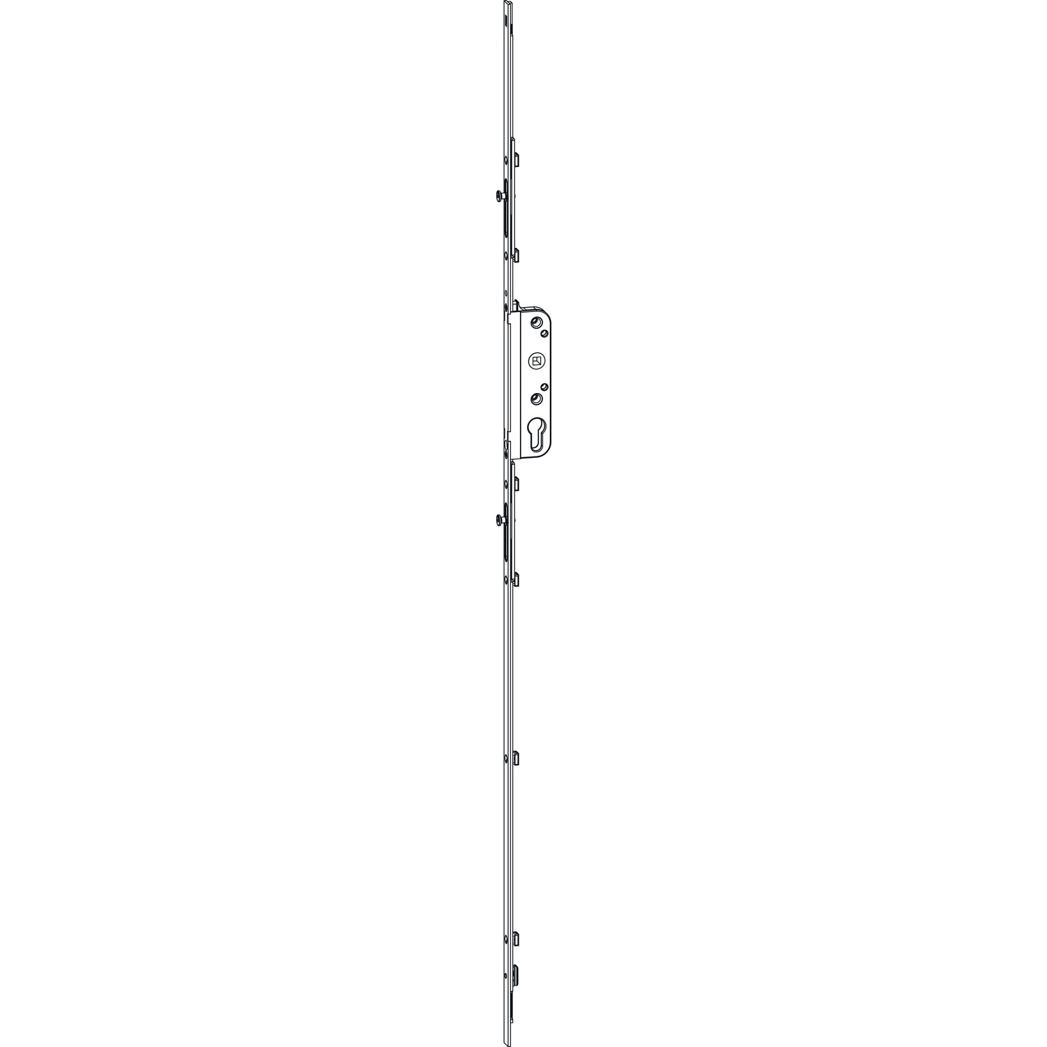 GU -966/150/200 mZ Getriebe PZ sperrbar, DM 40, FFH 2121-2370 mm, Griffsitz 980mm